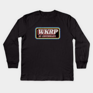 WKRP distressed retro Kids Long Sleeve T-Shirt